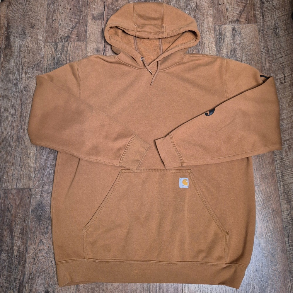 Carhartt K288 BRN Hoodie Mens XL Brown Fleece Pullover Sweatshirt